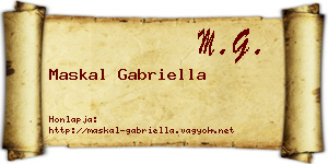 Maskal Gabriella névjegykártya
